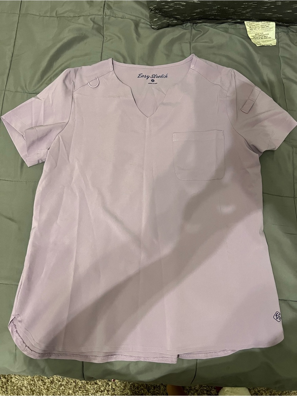 Women’s Lilac V-Neck Medical Scrub Top and bottoms